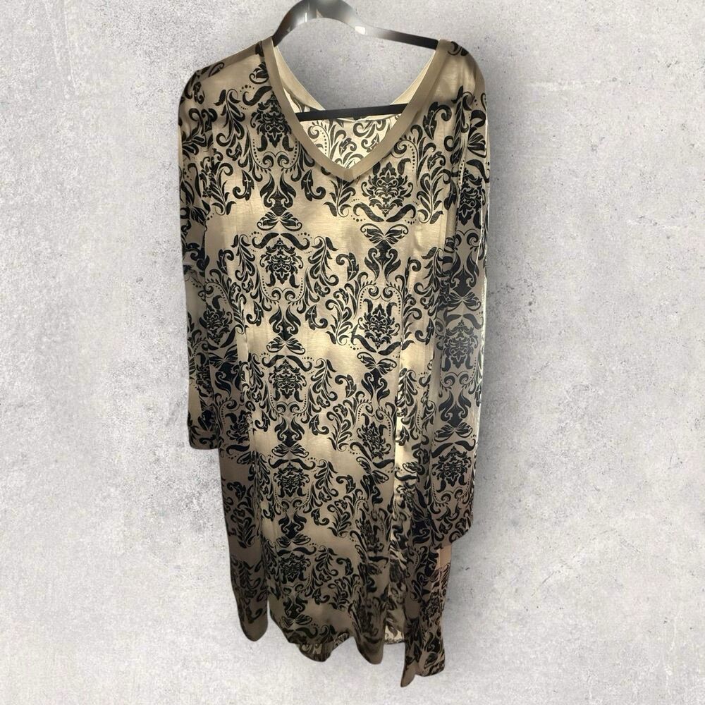 Lularoe Emily Dress Size 3XL NWT Black And White  Paisley Print